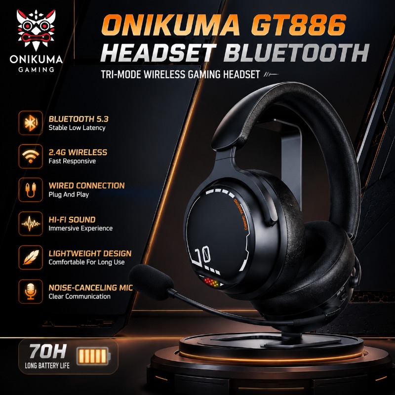 Esports Gaming Bar - ONIKUMA GT886 Oyun Kulaklığı Üç Modlu