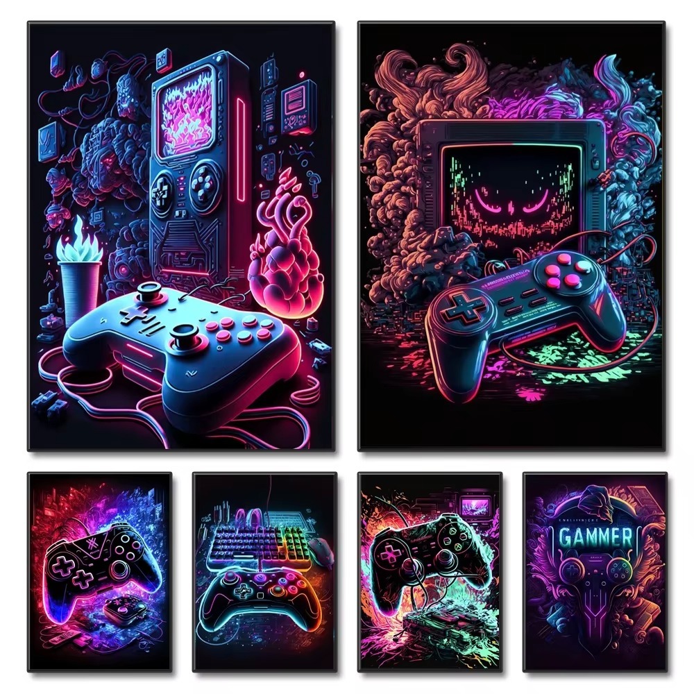 Neon Oyun Tuval Resimleri Oyun - Esports Gaming Poster incelemesi ve fiyatı