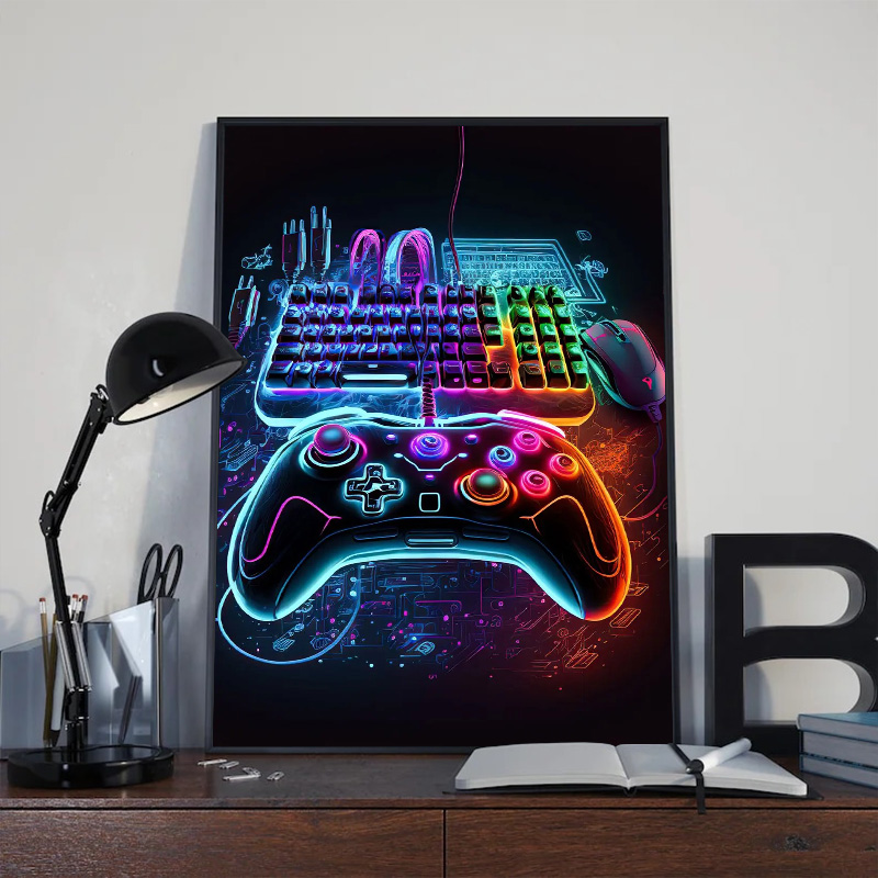 Neon Pop Serin Oyun duvar sana - Esports Gaming Poster incelemesi ve fiyatı
